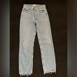 Agolde light wash straight leg